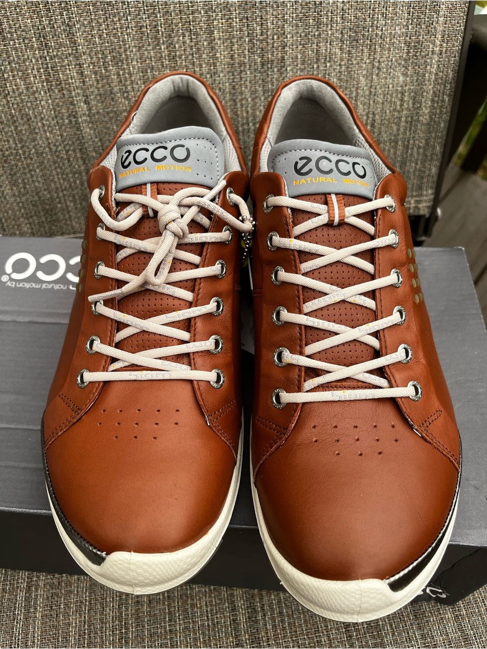 ECCO Biom Hybrid 2 Golf Shoes Men’s EU 45/US 11-11.5 NIB Yak Leather Hydromax - Picture 3 of 14